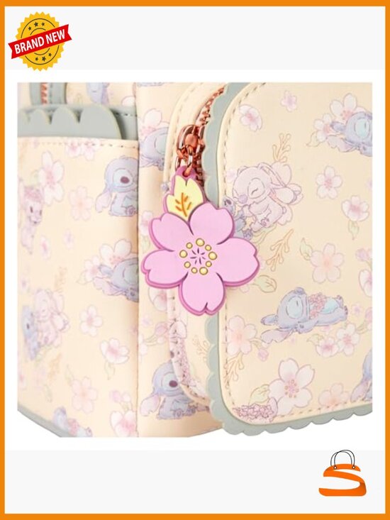 Disney Stitch Cherry Blossom Mini Backpack Vegan Leather main image 6
